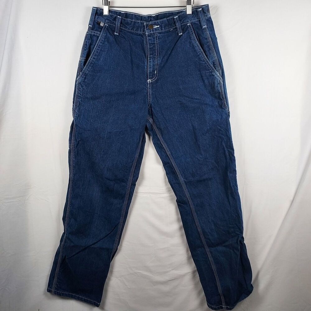 Carhartt FR Work Jeans 32x32 Flame Resistant Denim Pants CAT2 NFPA2112 Blue Deni